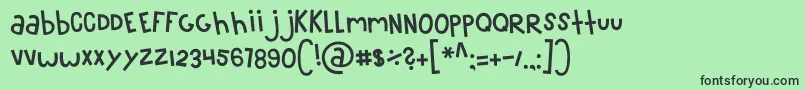 MTF100 Font – Black Fonts on Green Background