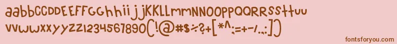MTF100 Font – Brown Fonts on Pink Background
