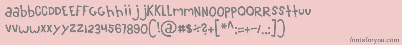 MTF100 Font – Gray Fonts on Pink Background