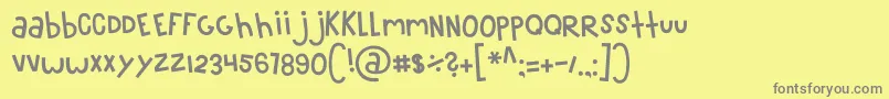 MTF100 Font – Gray Fonts on Yellow Background