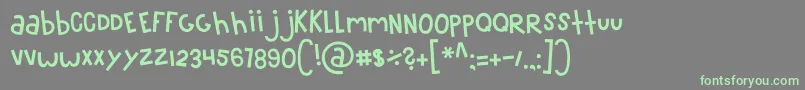 MTF100 Font – Green Fonts on Gray Background