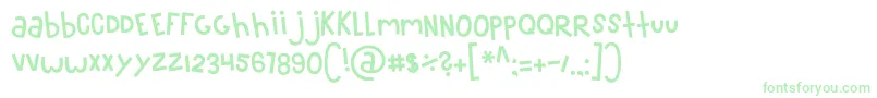 MTF100 Font – Green Fonts on White Background