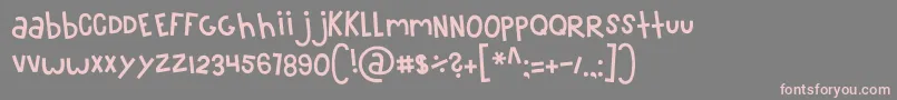 MTF100 Font – Pink Fonts on Gray Background