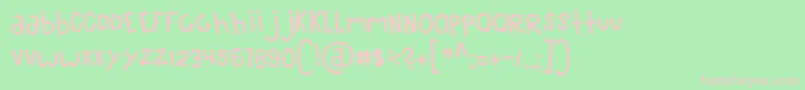 MTF100 Font – Pink Fonts on Green Background