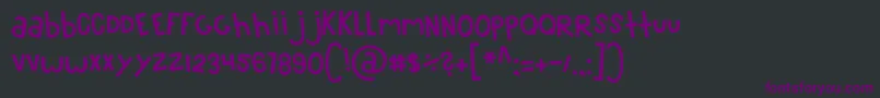 MTF100 Font – Purple Fonts on Black Background