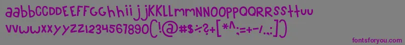 MTF100 Font – Purple Fonts on Gray Background