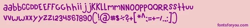 MTF100 Font – Purple Fonts on Pink Background