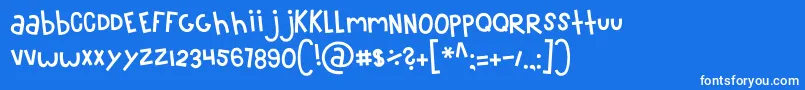 MTF100 Font – White Fonts on Blue Background