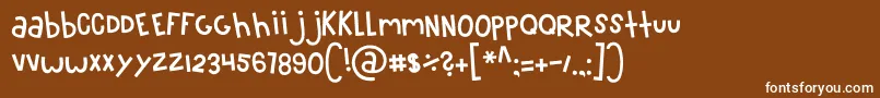 MTF100 Font – White Fonts on Brown Background
