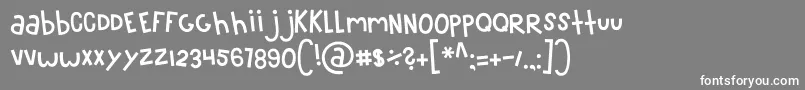 MTF100 Font – White Fonts on Gray Background