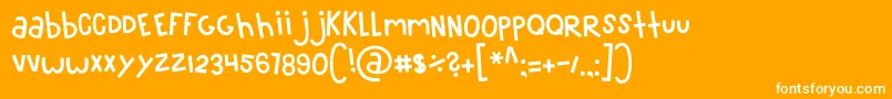 MTF100 Font – White Fonts on Orange Background