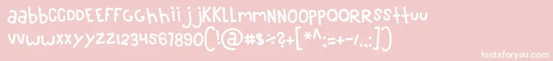 MTF100 Font – White Fonts on Pink Background