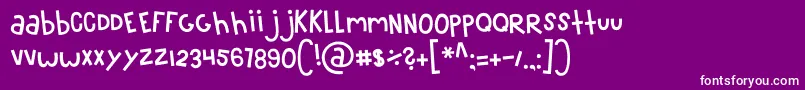 MTF100 Font – White Fonts on Purple Background