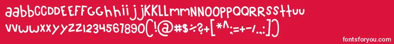 MTF100 Font – White Fonts on Red Background