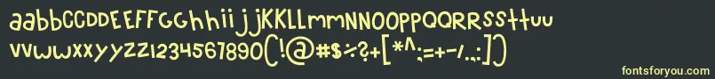 MTF100 Font – Yellow Fonts on Black Background