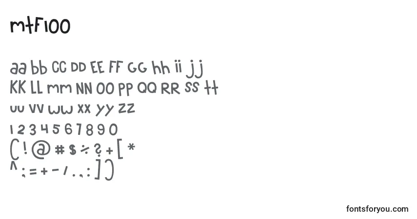 MTF100 (135057) Font – alphabet, numbers, special characters