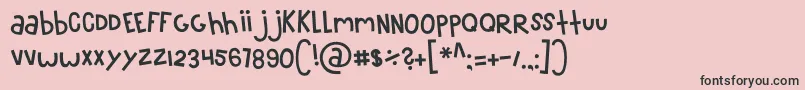 MTF100 Font – Black Fonts on Pink Background