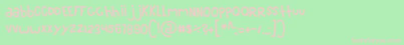 MTF100 Font – Pink Fonts on Green Background