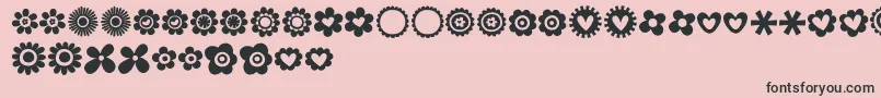 MTF100Dings Font – Black Fonts on Pink Background