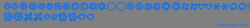 MTF100Dings Font – Blue Fonts on Gray Background