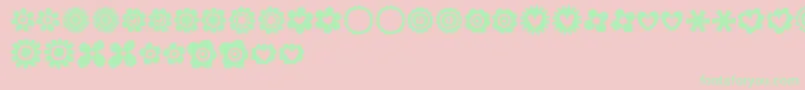 MTF100Dings Font – Green Fonts on Pink Background