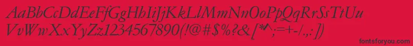 Gc05022t Font – Black Fonts on Red Background