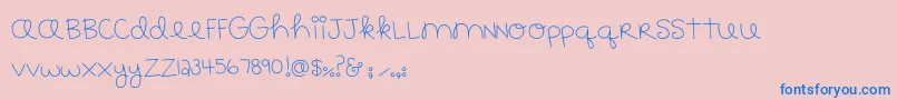 MTF183 Font – Blue Fonts on Pink Background