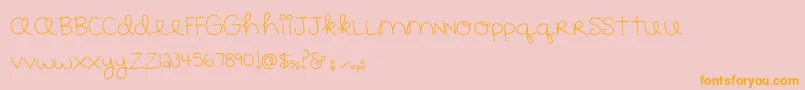 MTF183-Schriftart – Orangefarbene Schriften auf rosa Hintergrund