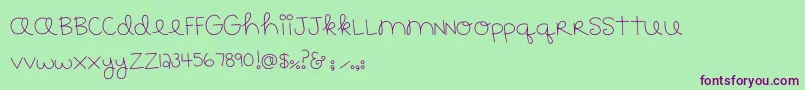 MTF183 Font – Purple Fonts on Green Background