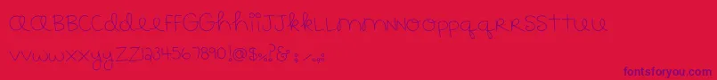 fuente MTF183 – Fuentes Moradas Sobre Fondo Rojo