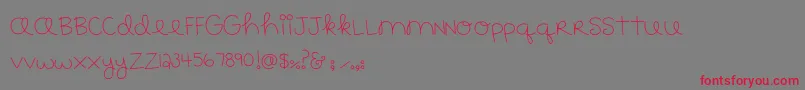 MTF183 Font – Red Fonts on Gray Background