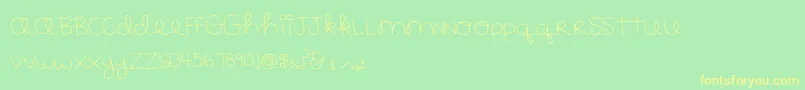 MTF183 Font – Yellow Fonts on Green Background