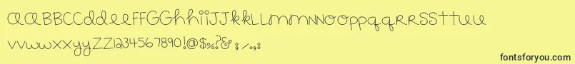 MTF183 Font – Black Fonts on Yellow Background