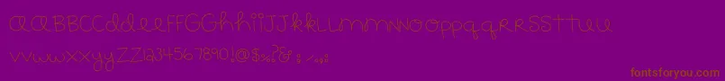 MTF183-Schriftart – Braune Schriften auf violettem Hintergrund