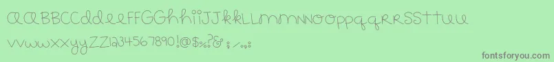 MTF183 Font – Gray Fonts on Green Background