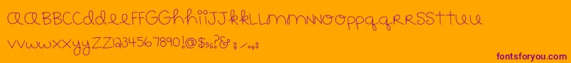 MTF183 Font – Purple Fonts on Orange Background