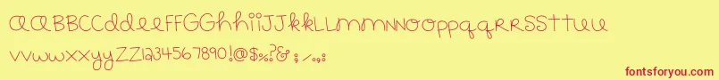 MTF183 Font – Red Fonts on Yellow Background