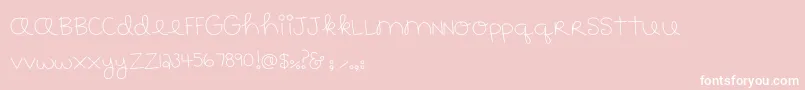 MTF183-Schriftart – Weiße Schriften auf rosa Hintergrund