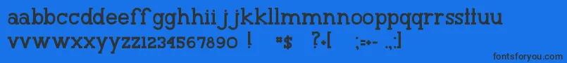 MTF30Something Font – Black Fonts on Blue Background