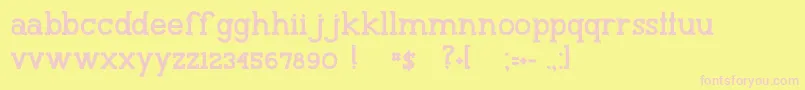 MTF30Something Font – Pink Fonts on Yellow Background