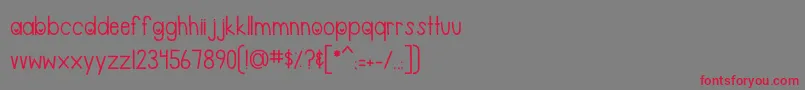 MTFBeMine Font – Red Fonts on Gray Background