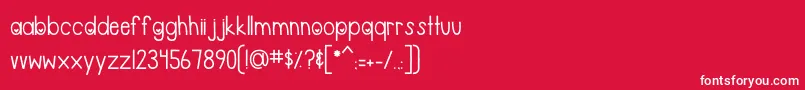 MTFBeMine Font – White Fonts on Red Background
