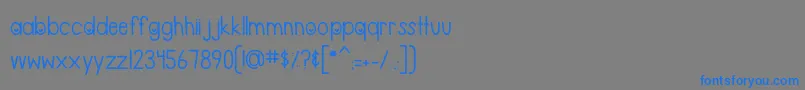 MTFBeMine Font – Blue Fonts on Gray Background