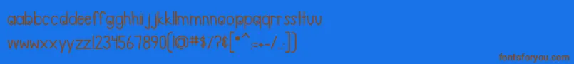 Weitere Informationen zur MTFBeMine-Schriftart MTFBeMine-Schriftart – Braune Schriften auf blauem Hintergrund