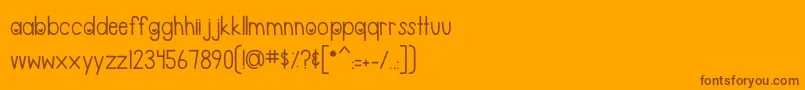 fuente MTFBeMine – Fuentes Marrones Sobre Fondo Naranja