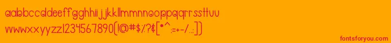 MTFBeMine Font – Red Fonts on Orange Background