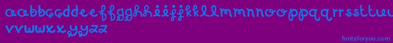 MTFBirthdayBash Font – Blue Fonts on Purple Background