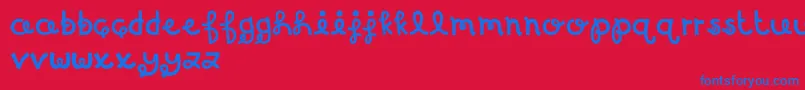 MTFBirthdayBash Font – Blue Fonts on Red Background