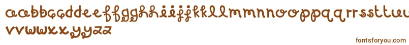 Шрифт MTFBirthdayBash – коричневые шрифты на белом фоне