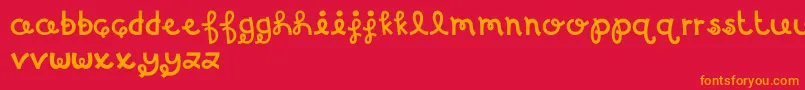 MTFBirthdayBash Font – Orange Fonts on Red Background